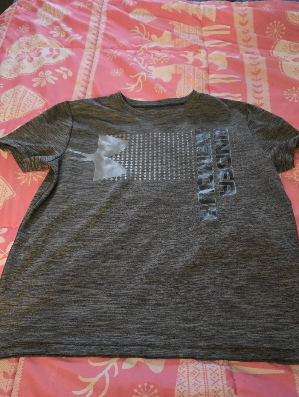 Under Armour Charcoal Gray Logo Performance Tee